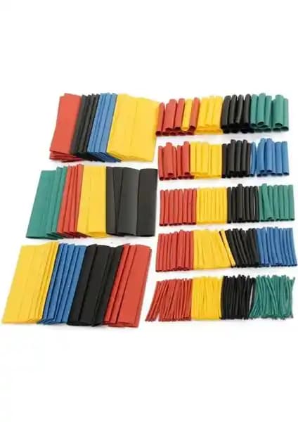 Cin Renkli Isıyla Daralan Makaron Seti 328 Adet Elektrik ve Elektronik Uygulamaları İçin