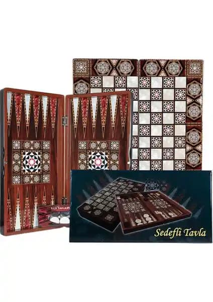 Eser Sedefli İzmir Tavla Büyük Boy: Estetik ve Dayanıklı Oyun Seti