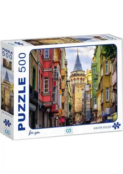 Galata Kulesi Temalı 500 Parça Puzzle: Yüksek Kaliteli ve Detaylı Tasarım
