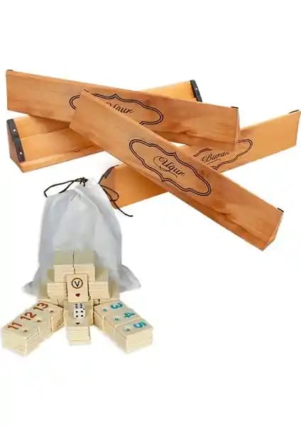 Kişiye Özel İsimli Ahşap Okey Takımı - Estetik ve Dayanıklı Oyun Seti