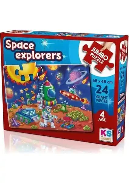 KS Games Uzay Temalı 24 Parça Jumbo Boy Puzzle Çocuklar ve Yetişkinler İçin Eğitici Oyun