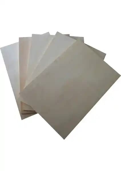 Mobilreyon 5'li kavak kontraplak seti 4 mm A4 doğal malzeme, el işleri ve sanat projeleri için uygun