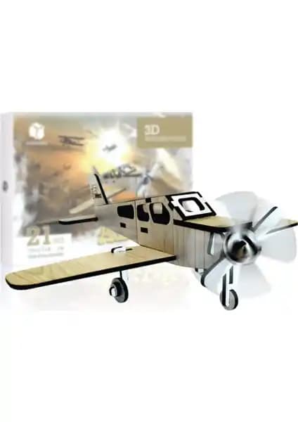 Pershang Aircraft 21 Parça Ahşap 3D Puzzle Yaratıcılığı ve El Becerilerini Geliştiren Ürün