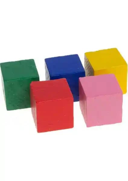 Südor Ahşap Renkli Küp Seti Çocukların Gelişimini Destekleyen Eğitici Oyun Seti