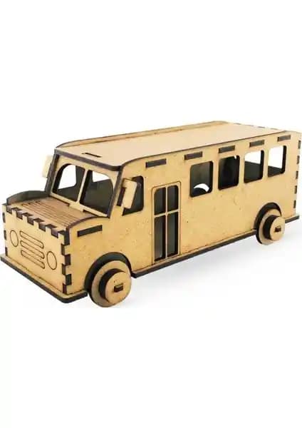 Südor Wood Ahşap Kendin Yap Maket Otobüs: Eğitici ve Yaratıcı Çocuk Oyuncağı