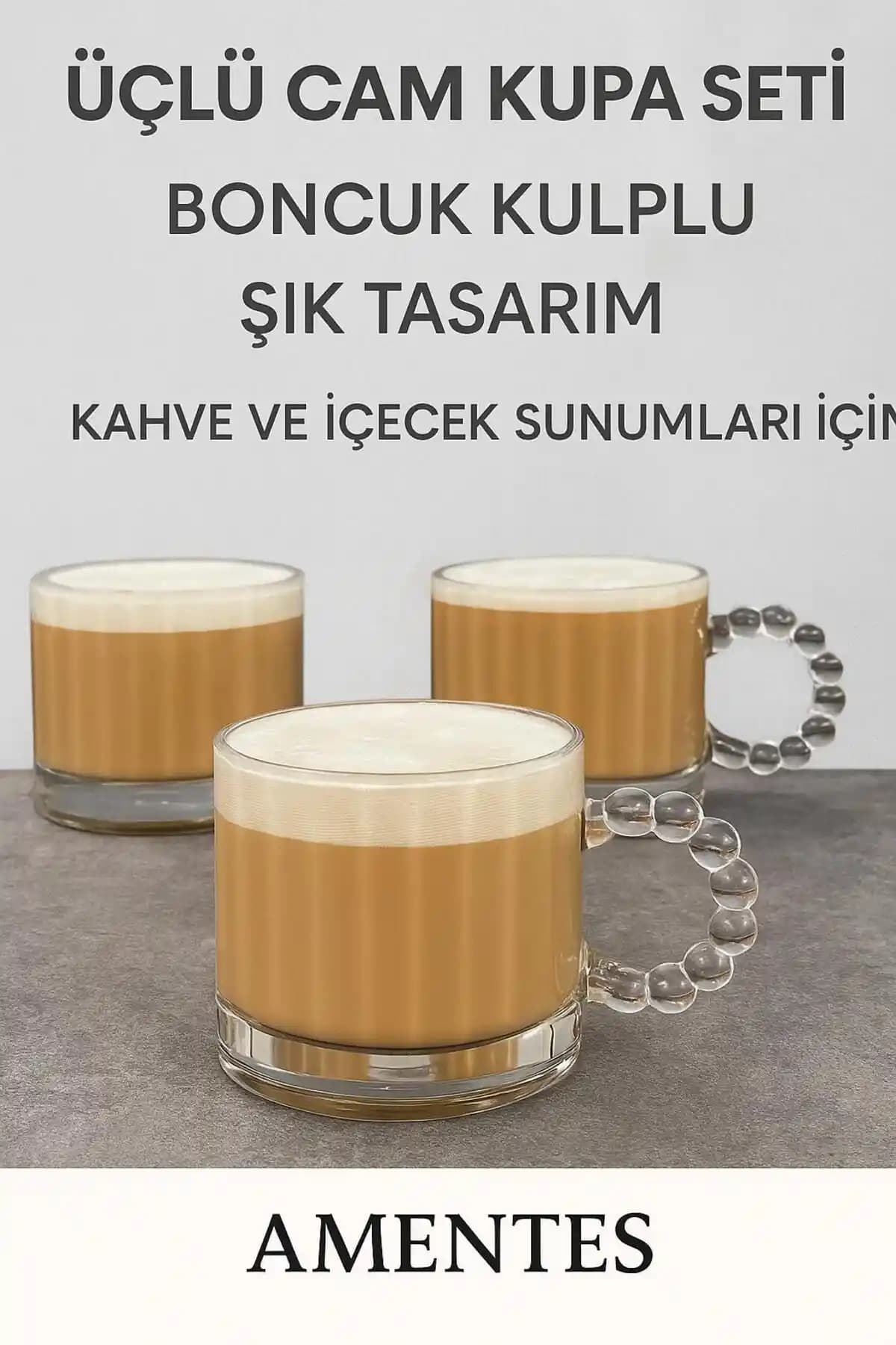 275 ml kapasiteli kulplu cam bardak takımı: şeffaf tasarım ve bulaşık makinesi uyumluluğu