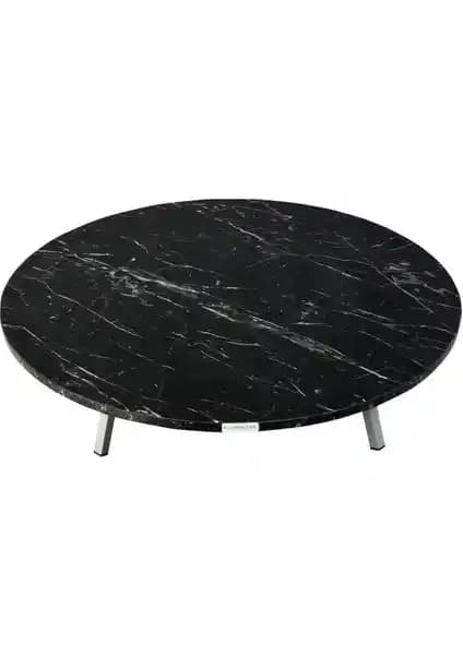 Alesta Life: 60 cm Çapında Siyah Katlanabilir Yüzeyli Çok Amaçlı Masa – Dayanıklı ve Pratik