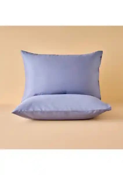 Bella Maison %100 Pamuk Saten Supreme Yastık Kılıfı Seti 50x70 Mavi, 2'li Parça
