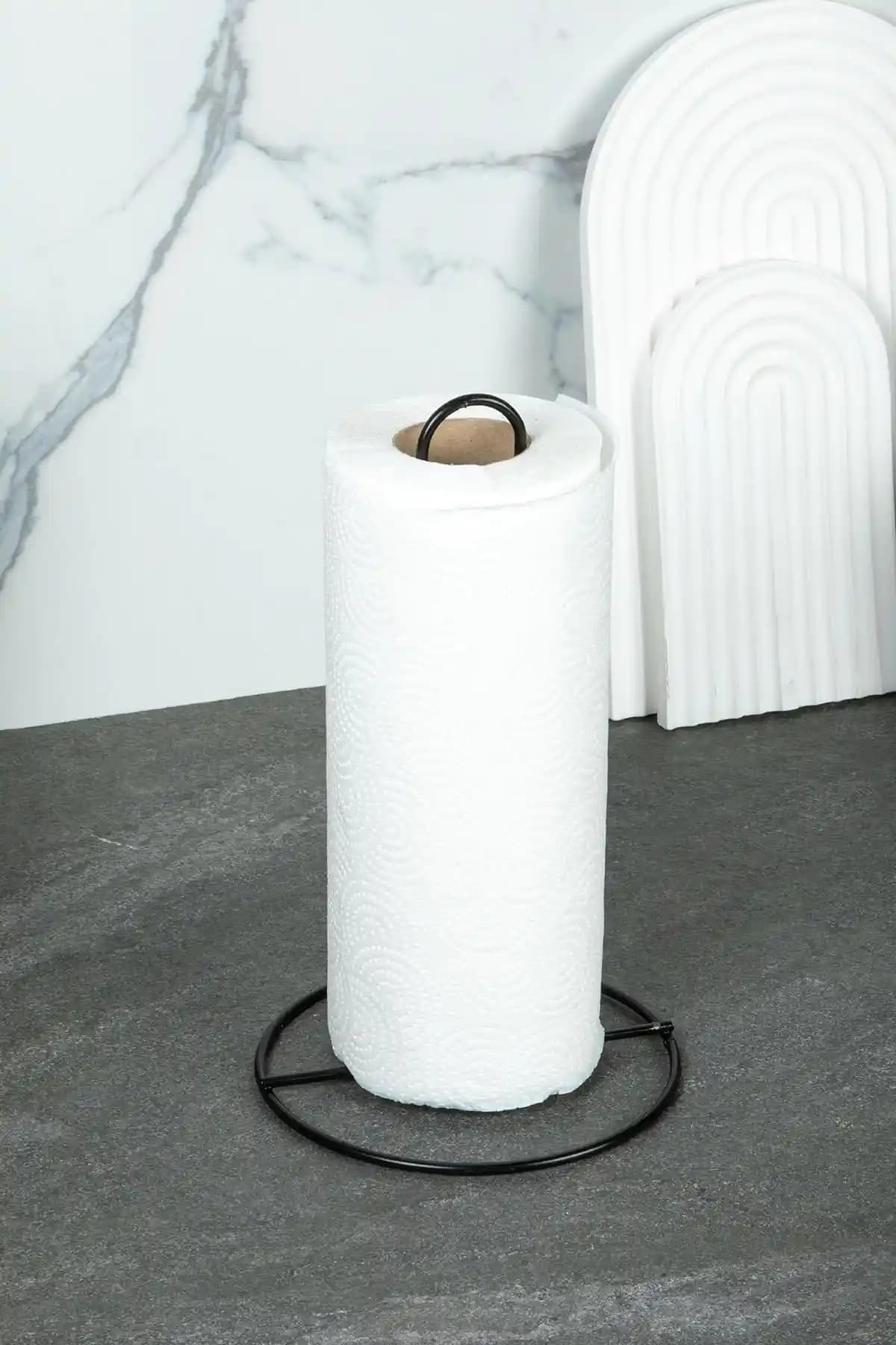 Doreline Black Serisi Metal Kağıt Havluluk ve Dik Peçetelik Siyah Kaplama Tasarım