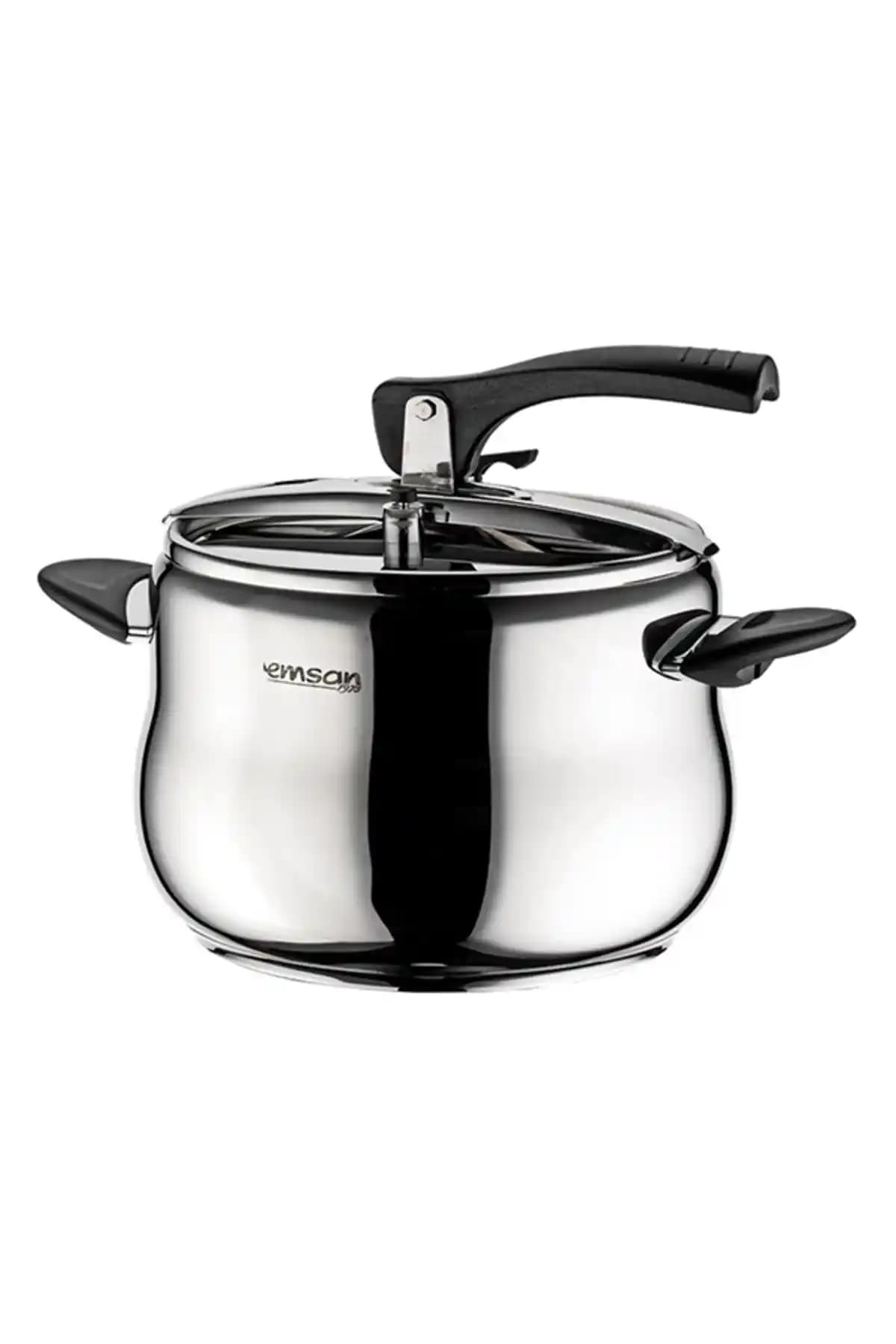 Emsan Burcu 8 Litre Düdüklü Tencere: Paslanmaz Çelik Gövde, Indüksiyon Uyumlu