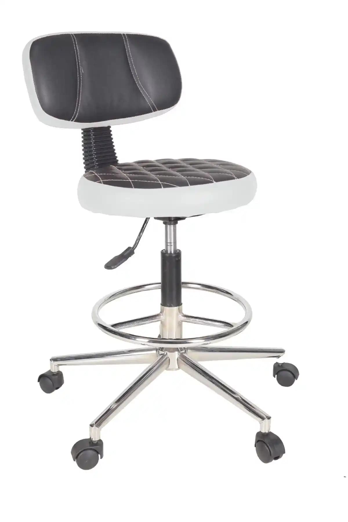 Gizmo Ofis B1000 Beyaz Döner Tekerlekli Tabure Sandalyesi İnceleme ve Özellikler