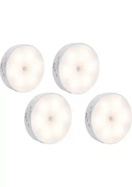 Hubstein 4 Adet PIR Hareket Sensörlü USB Şarjlı LED Işıklar: Dolap Aydınlatma Analizi