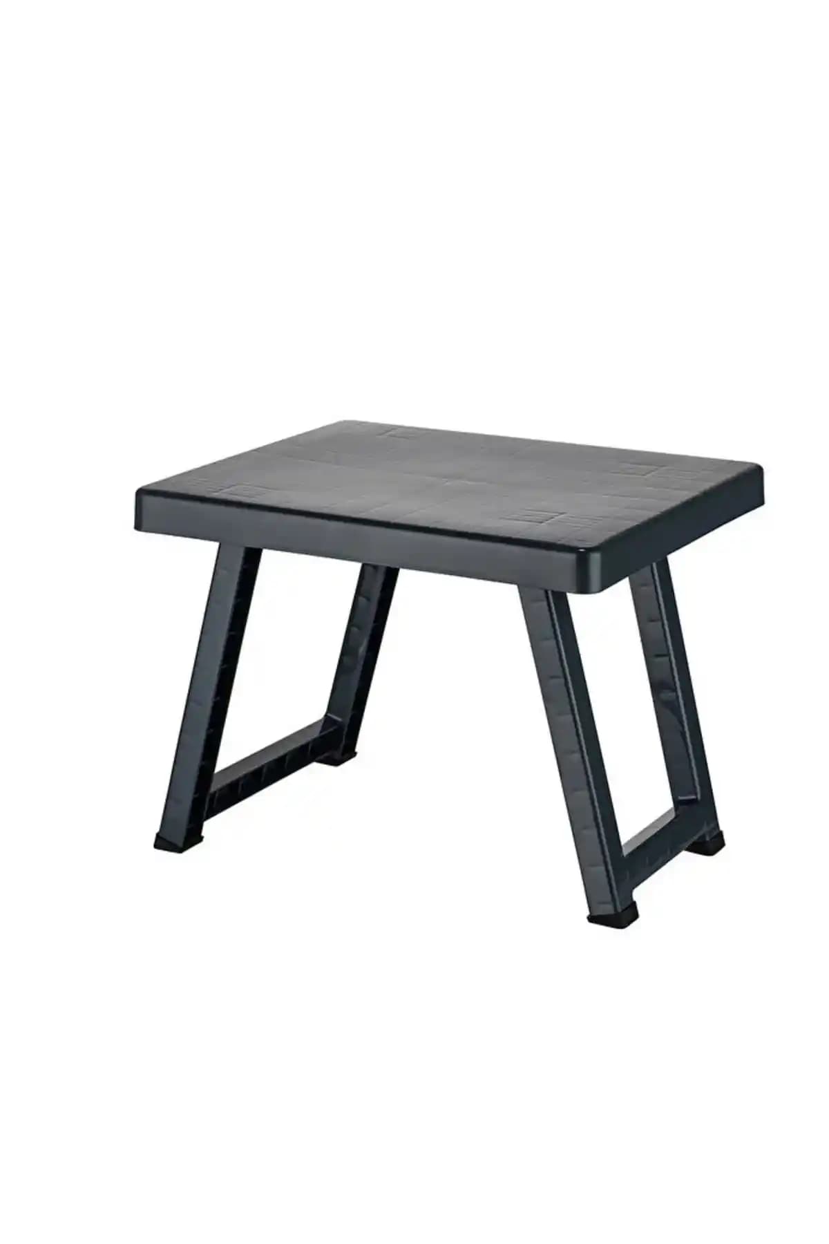 Katlanır Kamp Sehpası Gri, 70x50 cm, Hafif ve Dayanıklı Plastik, Kolay Taşınır