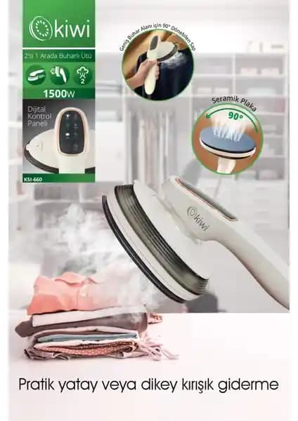 Kiwi KSI-660: İki Cihazlı Buharlı Ütü ile Kırışıklıkları Hızlı ve Etkili Açma