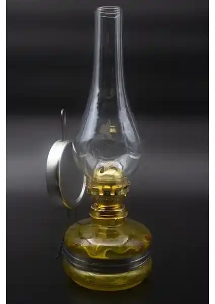 Kristal Cam Nostaljik Gaz Lambası Gece Lambası — Vintage Dekoratif Aydınlatma