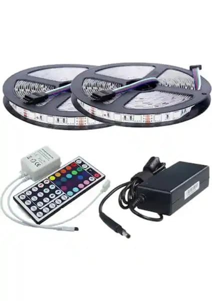 Masiva 10 Metre RGB Şerit LED: İç Mekan Aydınlatma Çözümü ve 44 Tuş Kumanda