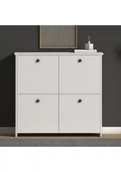 Monte Sehpa Suntalam: 4 Raflı Ayakkabılık ile Country Modern Tasarımda Düzenli Saklama