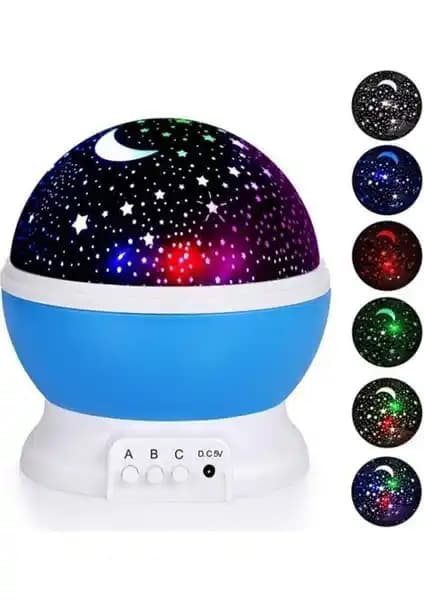 Nanopro Projektörlü Yansıtmalı Gece Lambası: Çocuk Odası İçin Çok İşlevli Aydınlatma Dekor