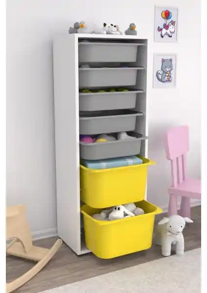 Pratico Zola 7 Sepetli Dolap: Çok Amaçlı Depolama Çözümü, 100% Yerli Üretim