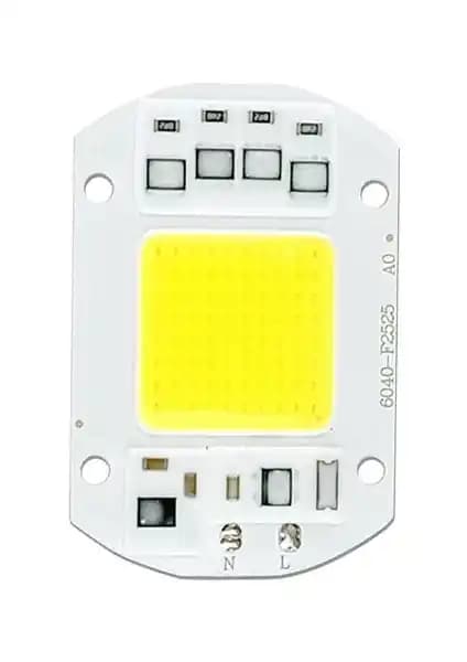 Robotekno Power LED COB LED 50W, AC 220–240V: Soğuk ve Sıcak Beyaz Tek Çipli Aydınlatma