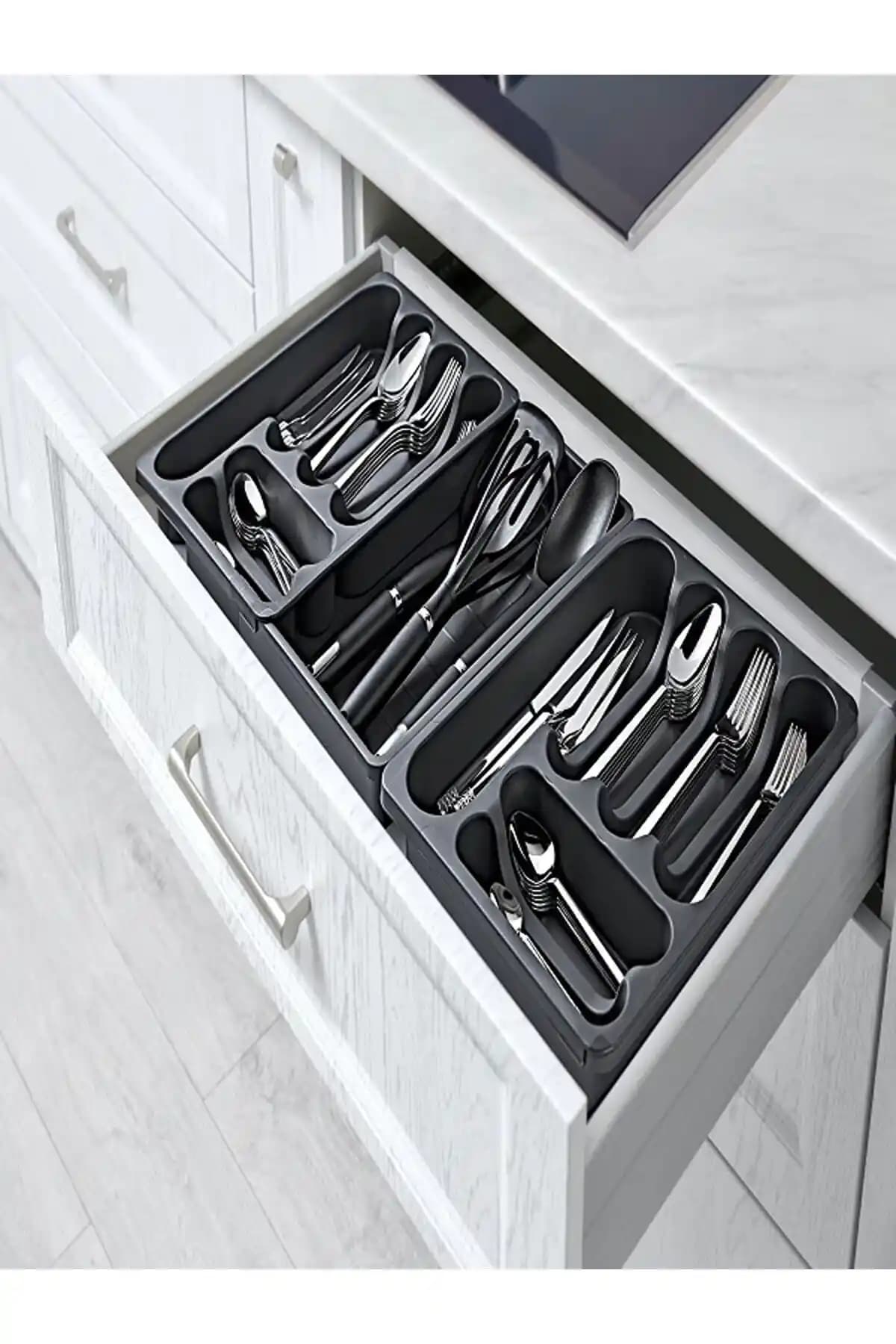 Timex Kayar Kaşıklık: Çekmece İçinde Esnek Boyutlandırma ve Hızlı Erişim İçin Düzenleyici