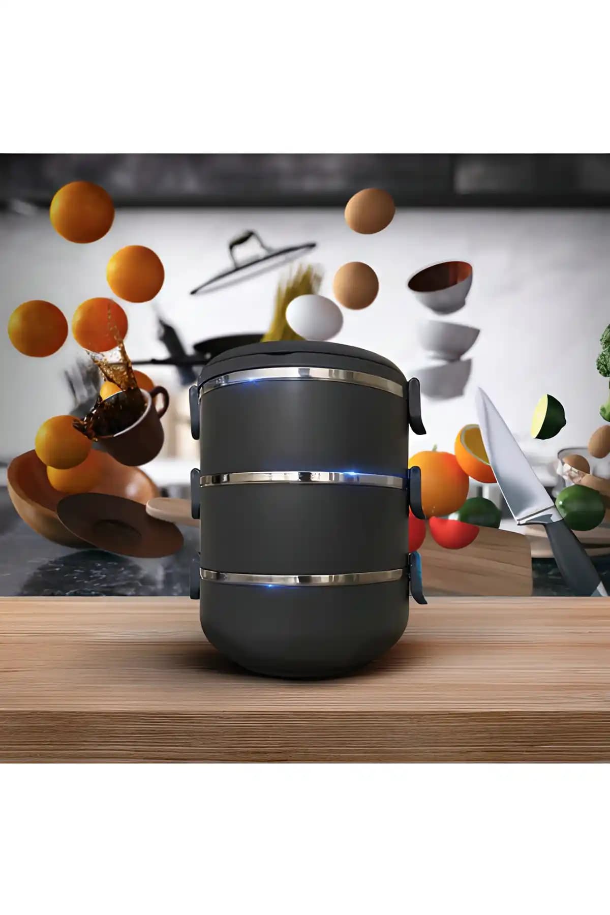 Veliday Gri 3 Katlı Sızdırmaz Yemek Termosu: Özellikler ve Tasarım ile Günlük Kullanım