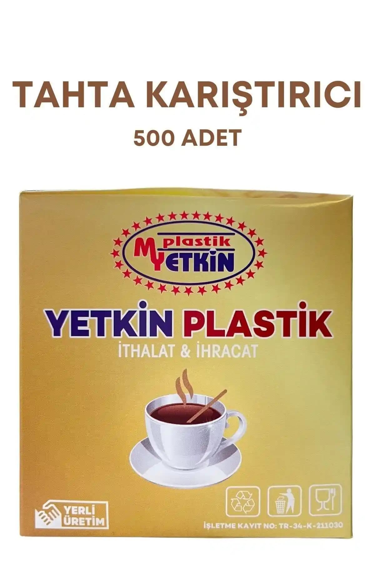 Yetkin Plastik Tahta Çay Kahve Karıştırıcı Takımı: Tek Kişilik Çelik Üçlü Seti, 2 Yıl Garantili