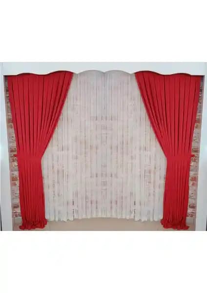 Figen Perde: Kadife Fon Perde Çift Kanat, 1/3 Sık Pile ile Şık ve Işık Kontrollü Tasarım