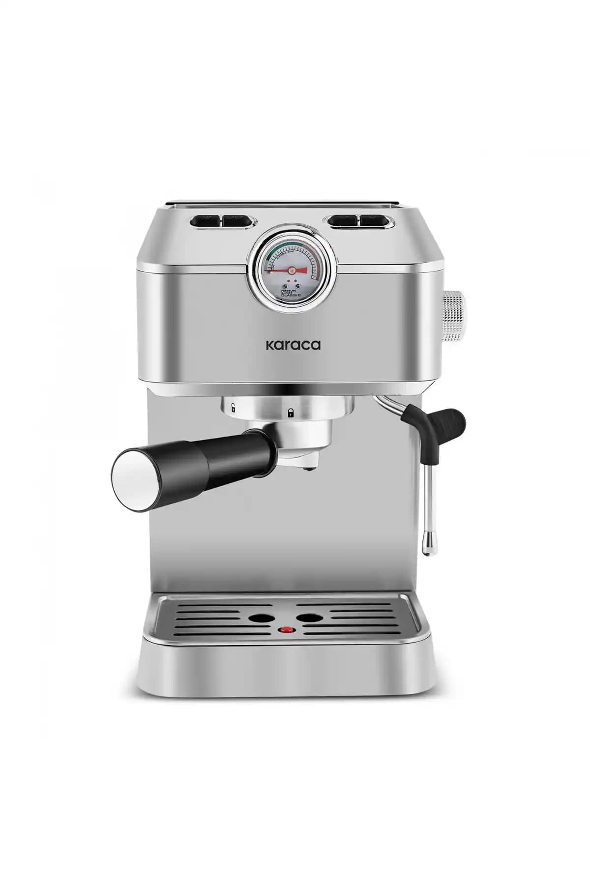 Karaca Coffee Art 1101: 20 Bar Espresso Makinesi, 1,5 L Su Haznesi ve Süt Köpürtücüsü