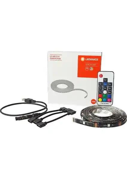 Ledvance Flex 4.5W TV Arkası RGB USB Şerit LED 2,5 m: İç Mekân Aydınlatma Çözümü