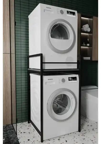 Remaks Strong Çamaşır Makina Dolabı Kurutmalık Rafı Antrasit - Katlı Dayanıklı ve Şık