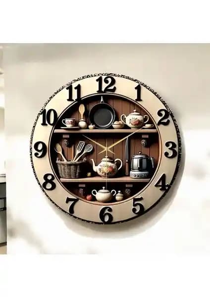 AA Shop Modern Mutfak Rafı ve Duvar Saati ile Ev Dekorasyonunuzu Zenginleştirin