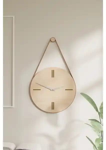 Acar Grafik Dekoratif Ahşap Duvar Saati Modern Şıklık ve Fonksiyonellik Sunar