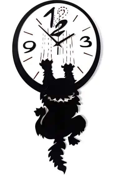 Artas Dekoratif Ahşap Kedili Duvar Saati: Estetik ve İşlevselliğin Buluşması