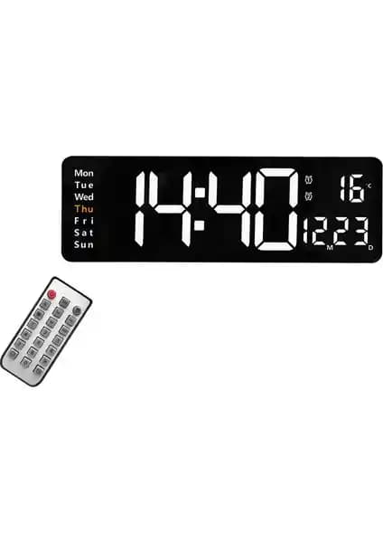 Baosity Dijital Duvar Saati Uzaktan Kumanda ile Modern Dekorasyonlara Uygun