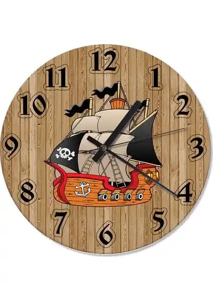 Cakasepetim Korsan Gemisi Mutfağa Özel Duvar Saati Estetik ve Fonksiyonellik Sunar