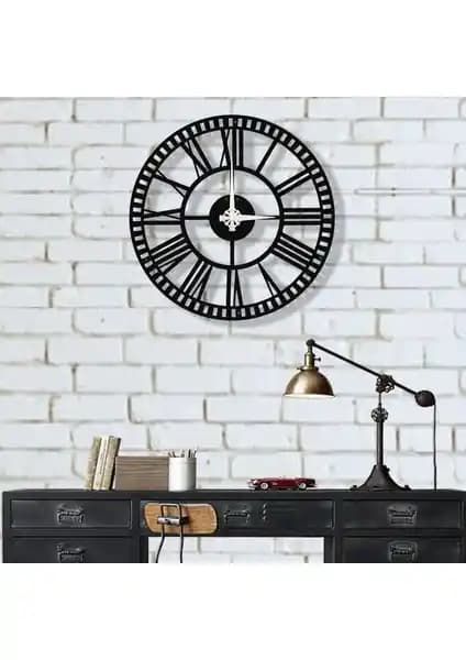 Dekadron Romen Rakamlı Metal Duvar Saati: Modern ve Şık Tasarım Çözümü