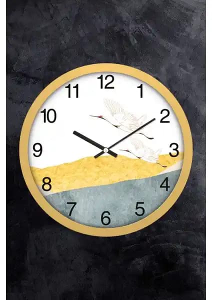 Emores 30 cm Gerçek Cam Duvar Saati Modern Dekorasyon İçin Şık ve Sessiz Tasarım