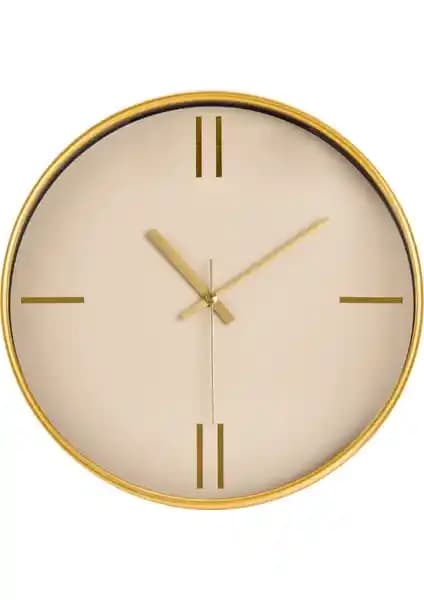 Galaxy Dekoratif Krem Kadran Çizgi Rakam Duvar Saati Modern ve Şık Tasarımıyla Evlerinize Zarif Dokunuş