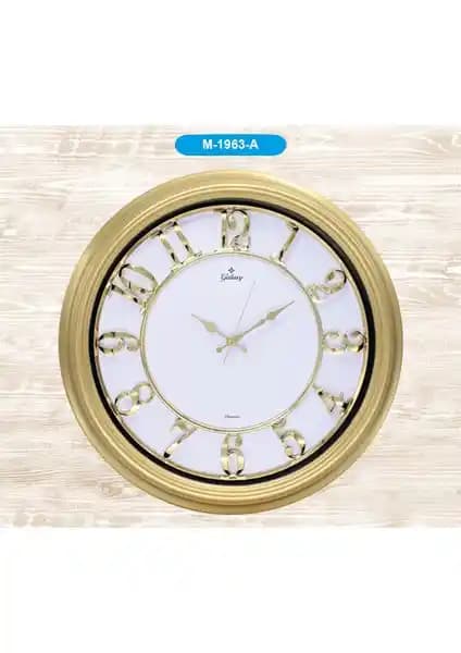 Galaxy Premium Gold Metalize Camlı Duvar Saati Şıklık ve Dayanıklılığı Bir Arada Sunar