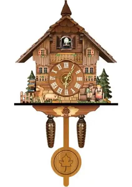 Hermoso Guguklu Saat Oturma Odası ve Yatak Odası İçin Retro Tarzda Zarif Dekorasyon Parçası