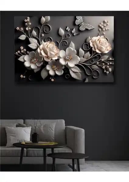İki Popüler Dekoratif Kanvas Tablo Karşılaştırması: Siyah Çiçekler ve Wisteria Ağacı