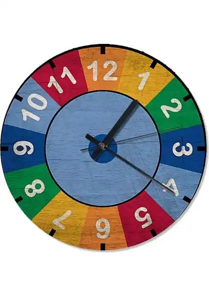 Karizma Tablo Rengarenk Şekilli Duvar Saati ile Mekânlarınıza Modern ve Renkli Dokunuşlar