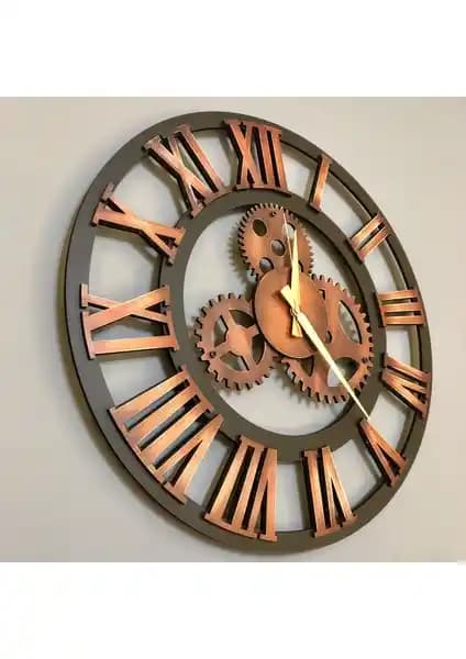 Kayra Saat Kayra Duvar Saati Antik Bakır 70CM Şık ve Dayanıklı Dekoratif Tasarım