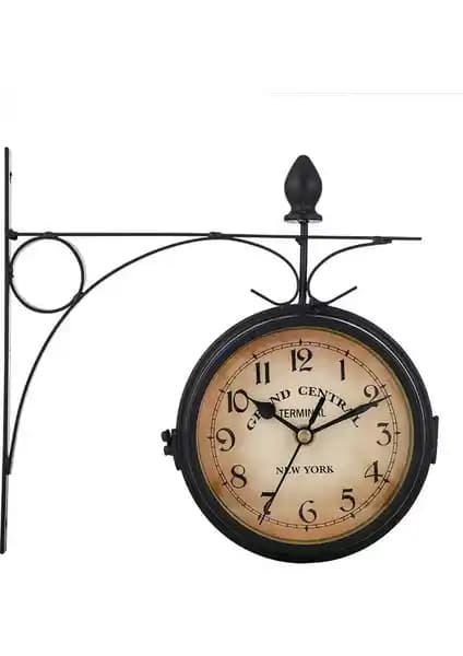 Kewendashiye Açık Braket Saat: Retro Tarzı Metal Duvar Saati ile Dekorasyonunuza Şıklık Katın