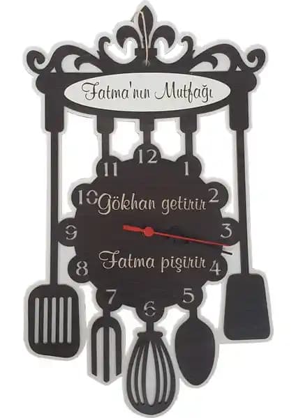 Kişiye Özel Ahşap Mutfak Saati: Modern ve Şık Dekoratif Tasarım
