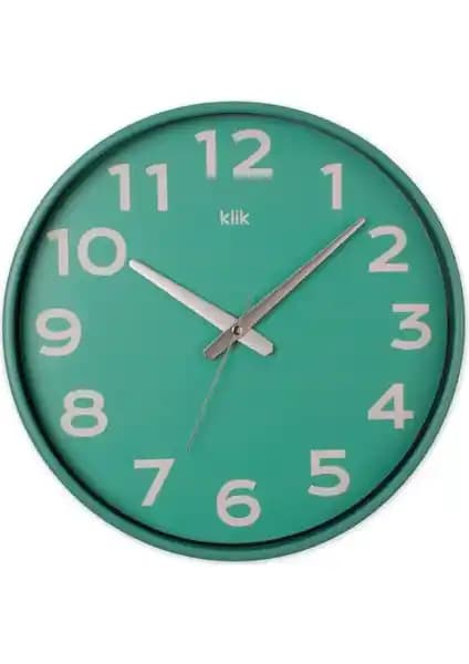 Klik Simplex Yeşil Dekoratif Duvar Saati: Modern ve Şık Tasarım ile Dayanıklı Kullanım