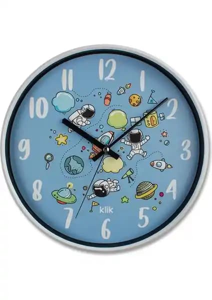 Klik Slim Uzay Çocuk Duvar Saati: Eğlenceli ve Öğretici Tasarımıyla Çocuk Odalarına Renk Katıyor