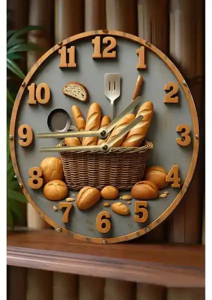 KutuTR Sessiz Yuvarlak Ahşap Duvar Saati: Estetik ve Dayanıklı Tasarım Özellikleri