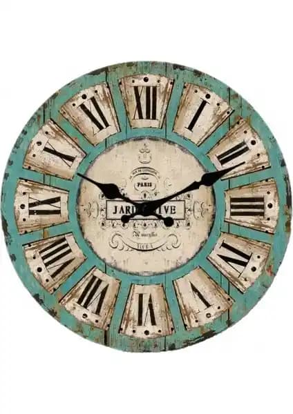 Mark Lab Ahşap Dekoratif Yuvarlak Duvar Saati: Modern ve Şık İç Mekan Dekorasyonu İçin
